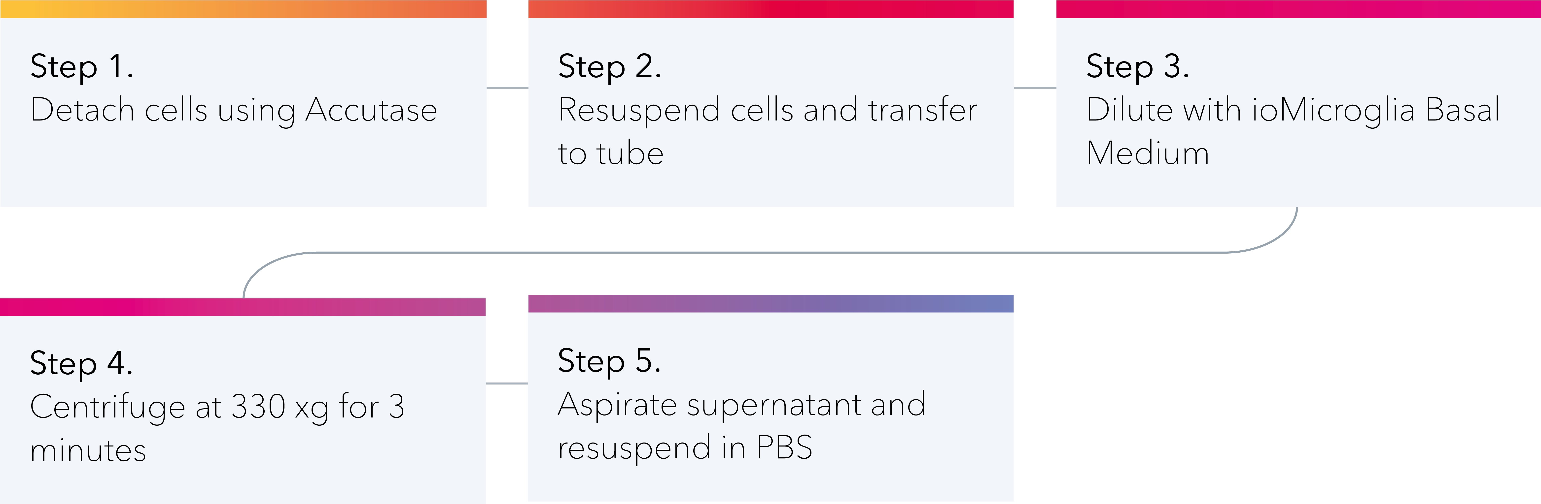 Workflow template- ioMicrogliaTM | Cell detachment for flow cytometry and single cell experiments